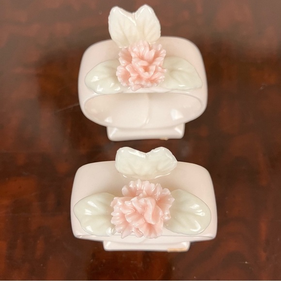 VTG (8) Porcelain Ceramic Floral Pastel Spring Napkin Holders Easter Mothers Day - Picture 3 of 9